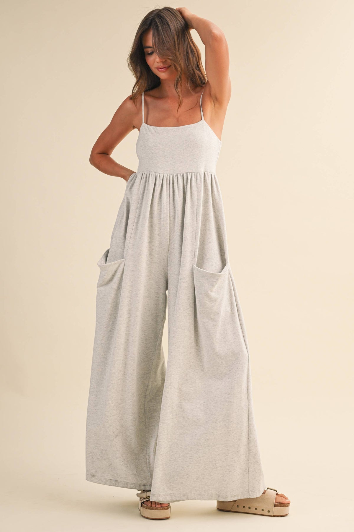 Empire Waist Wide Leg Jumpsuit