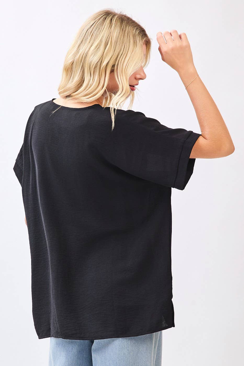 AIRFLOW DOLMAN SLEEVE WOVEN TOP