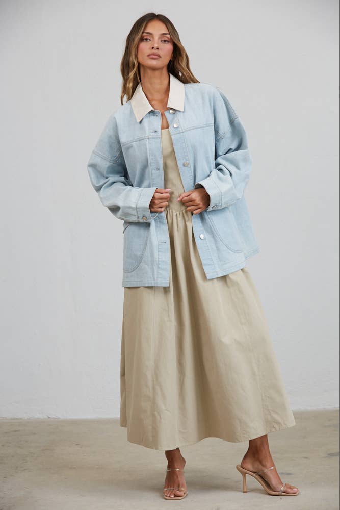 Oversized Utility Denim Jacket