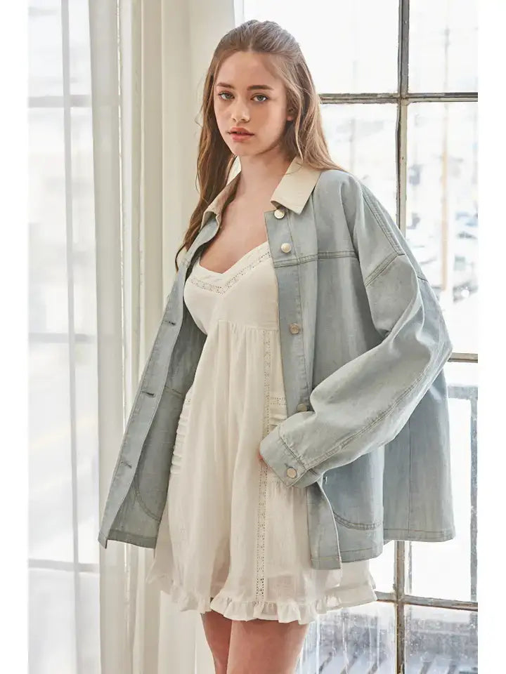 Oversized Utility Denim Jacket
