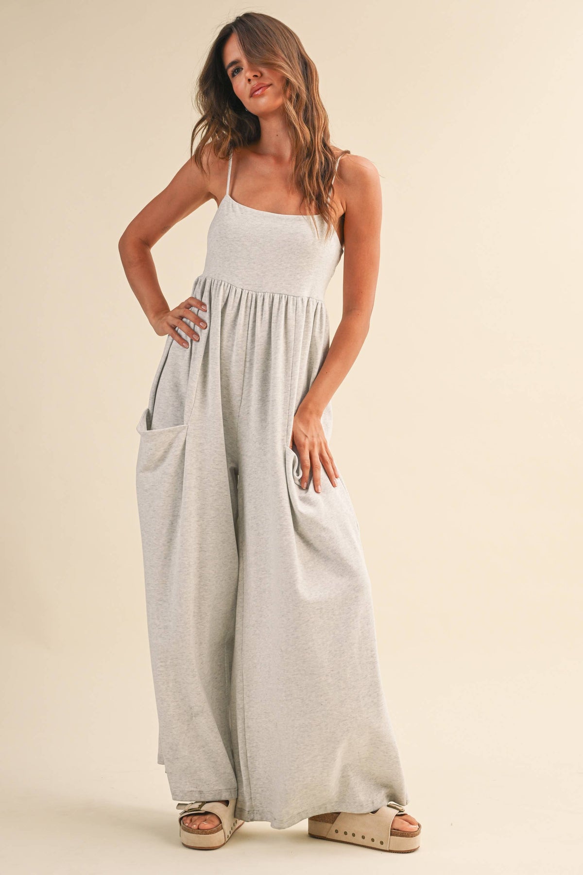 Empire Waist Wide Leg Jumpsuit