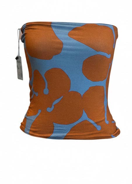 Paradise Now- Reversible Bamboo Tube Top in Valley