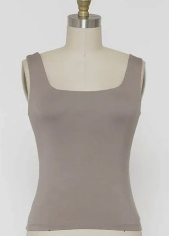 Double Layer Square Neck Tank