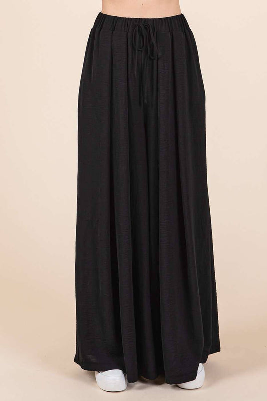 AIRFLOW PLEATED WIDE LEG PANTS