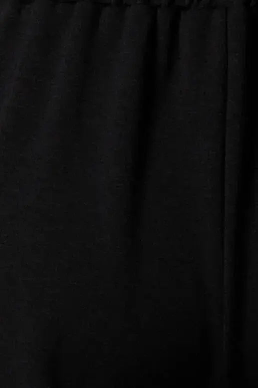 Cotton Terry Waist Elastic Wide Leg Pants