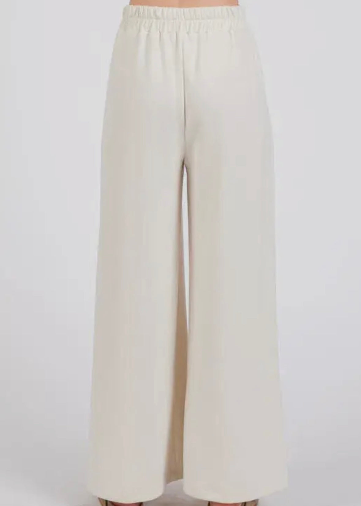Modal Elastic Waist Wide Leg Pants