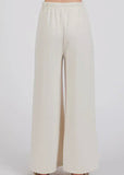 Modal Elastic Waist Wide Leg Pants