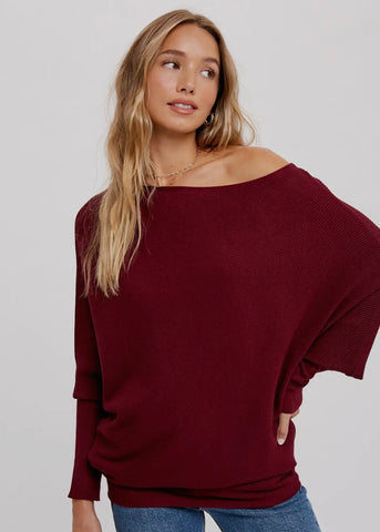 Asymmetrical Dolman pullover