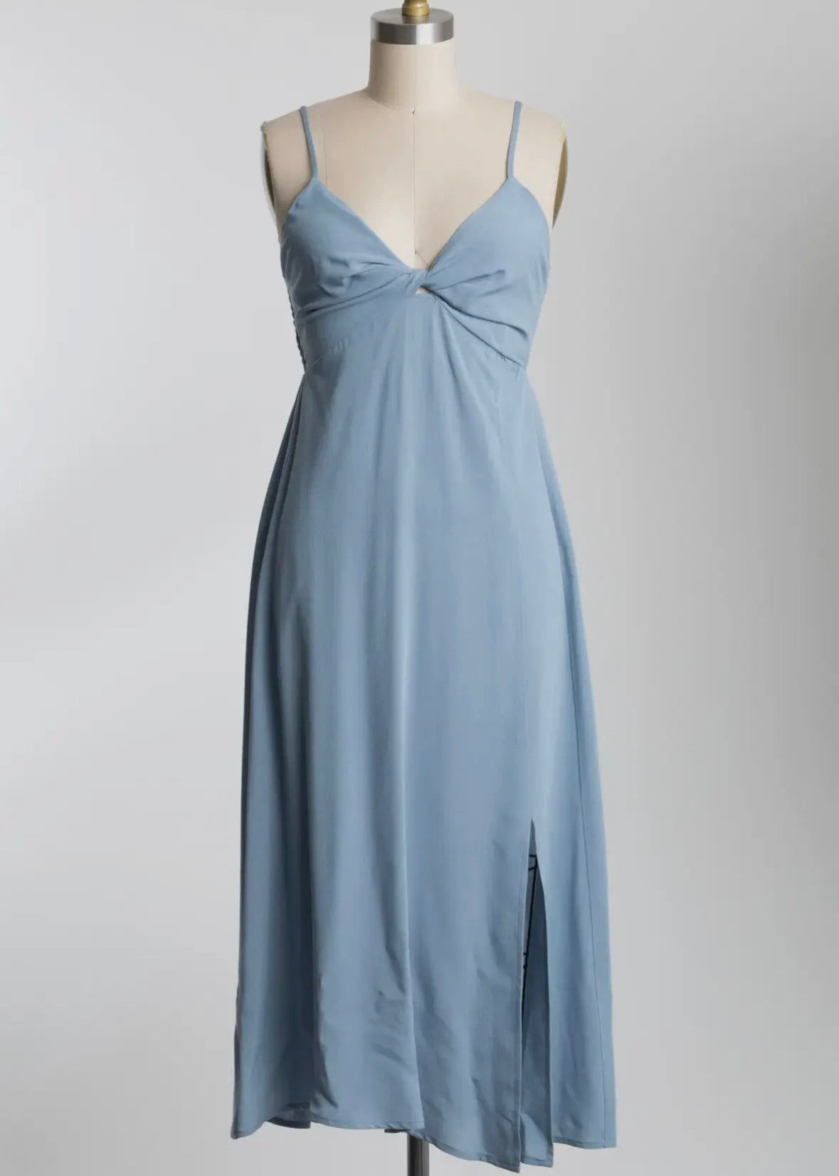 Solid Cami Front Twist Midi