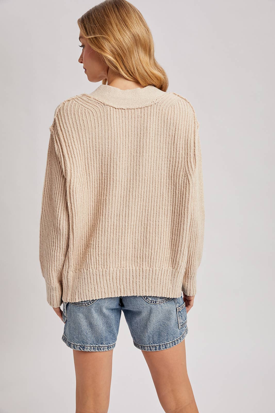 V-neck Knit Sweater Pullover