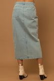 Denim Skirt with Slit