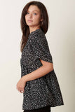 ANIMAL PRINT V-NECK DOLMAN SLV BABYDOLL