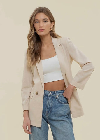 3/4 Sleeve Cuff Blazer
