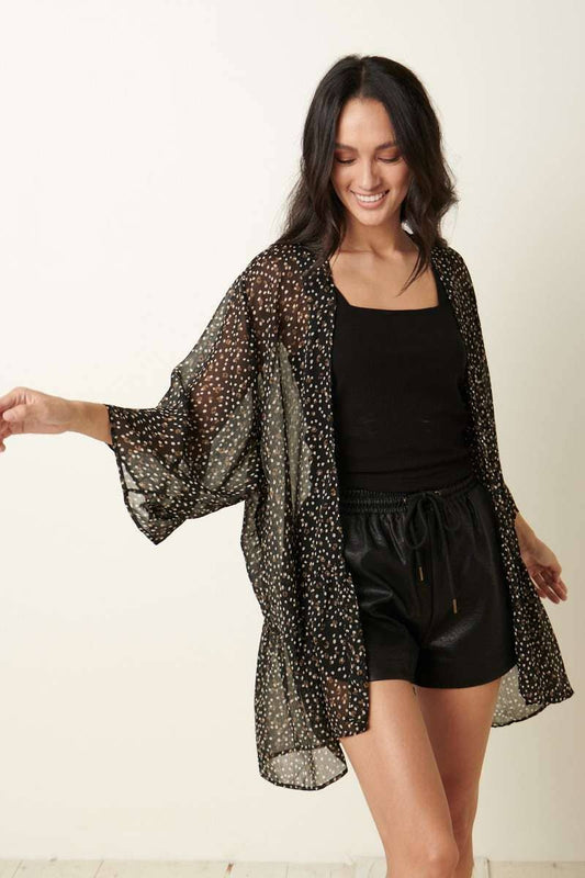 LEOPARD PRINT CHIFFON DUSTER