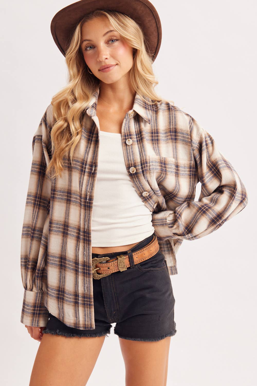 Plaid Relaxed Button Down