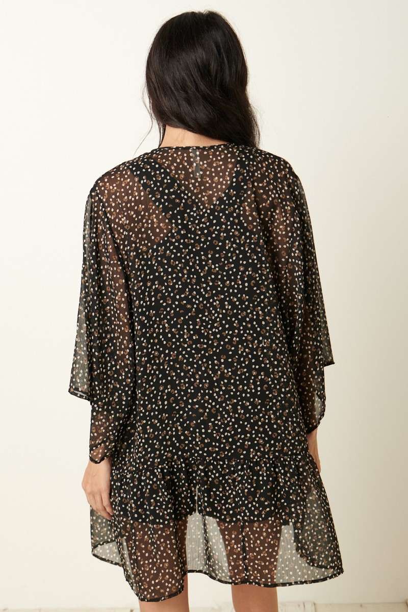 LEOPARD PRINT CHIFFON DUSTER