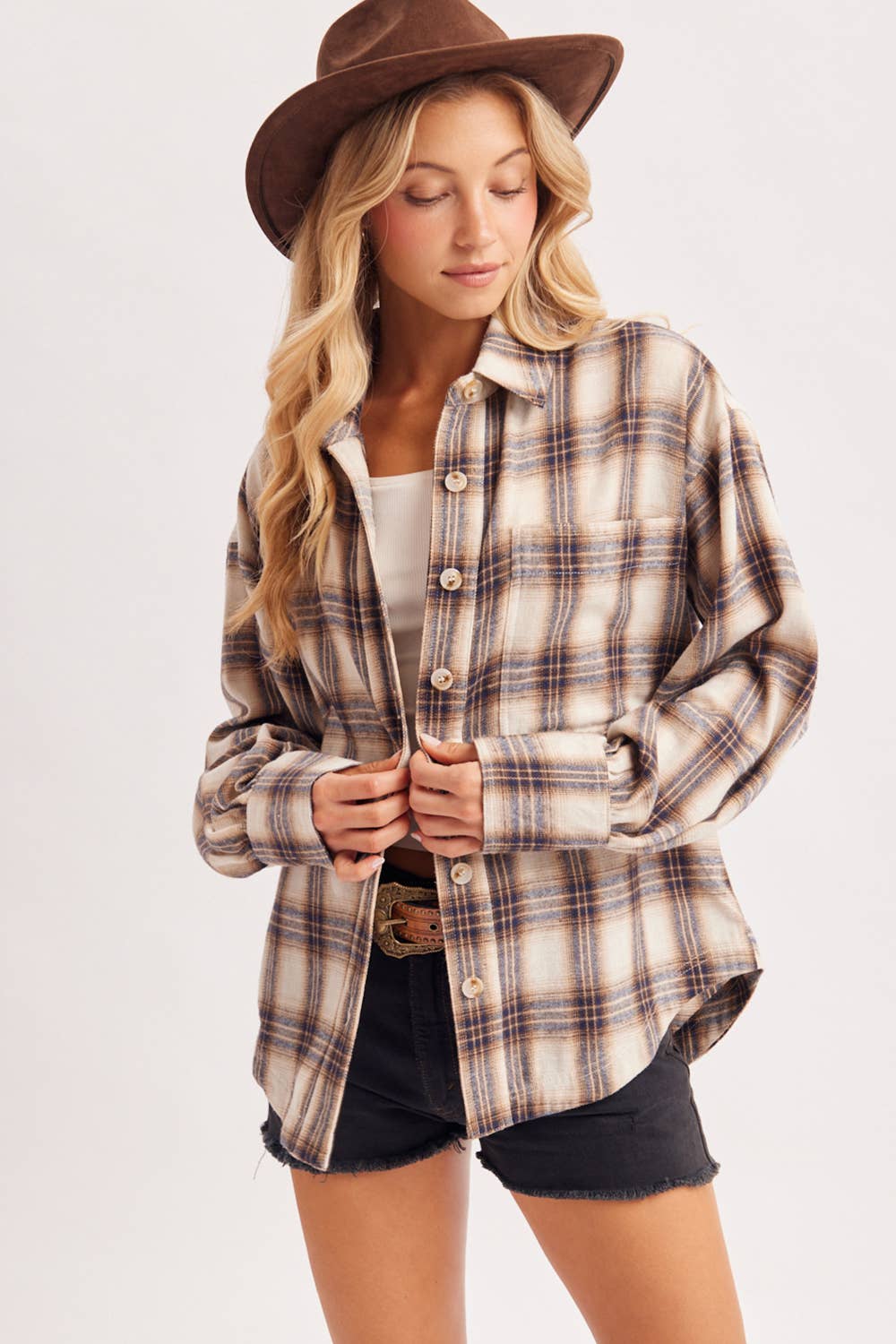 Plaid Relaxed Button Down