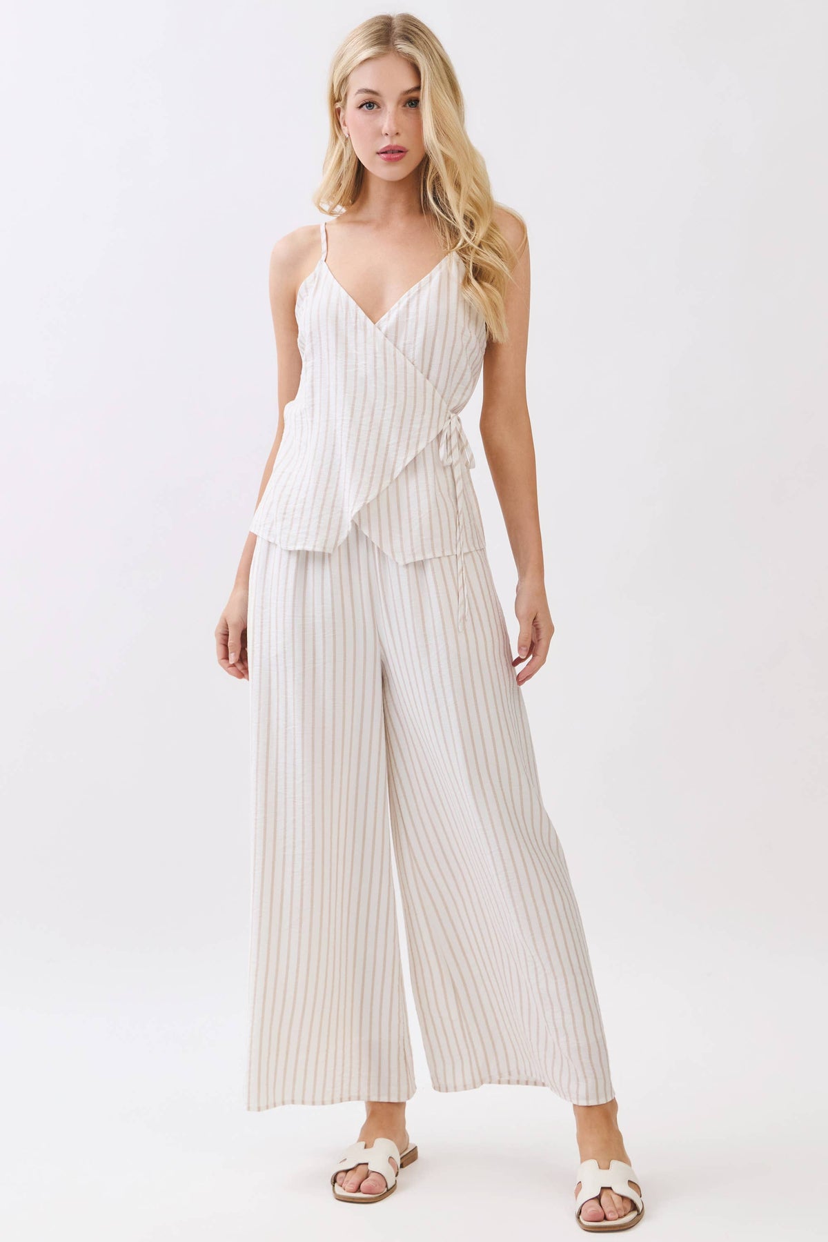 Stripe Wide Leg Pants