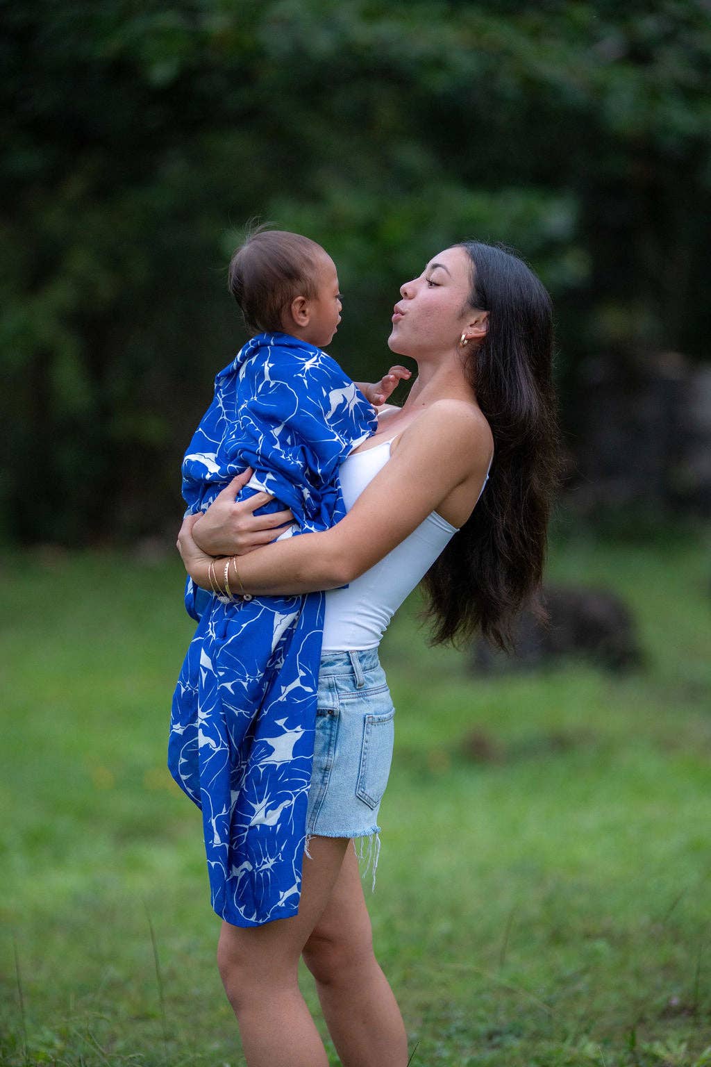 Paradise Now- Kalo Blues Baby Swaddle