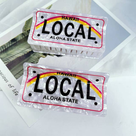 Aloha State License Plate Hair Claw