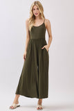 Flare Wide Leg Jumpsuit W/ Adjustable Strap