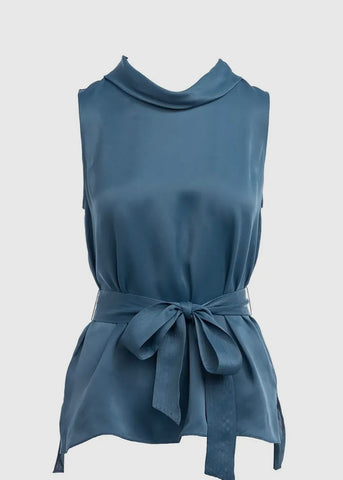 Drape Sleeveless Blouse