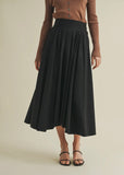 Tie Back Waist Flare Skirt
