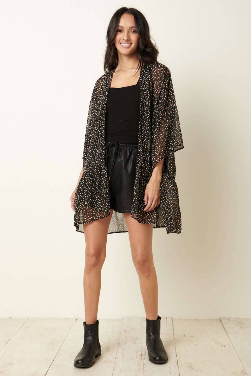 LEOPARD PRINT CHIFFON DUSTER