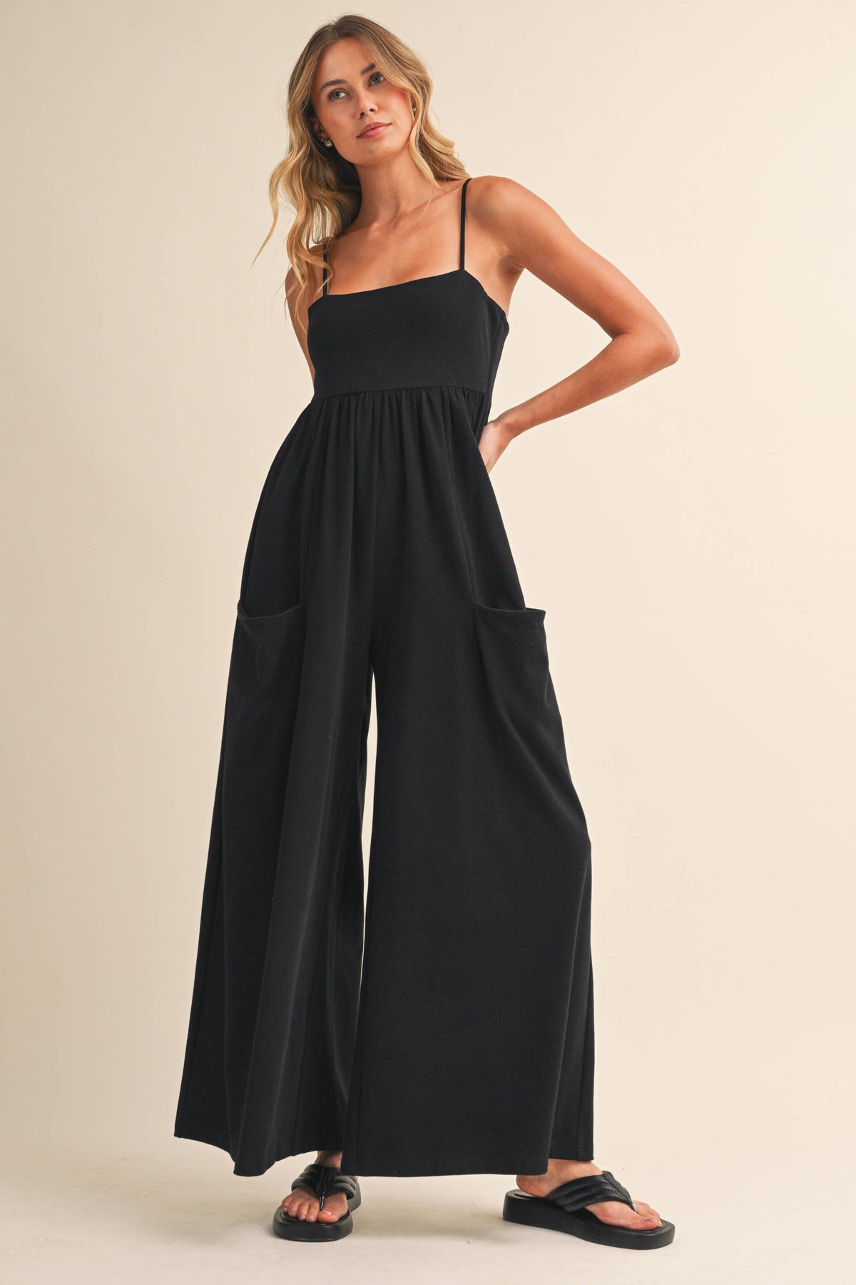 Empire Waist Wide Leg Jumpsuit