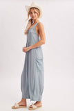 BOHO CROSS-BACK RELAXED SLEEVELESS JUMPSUIT