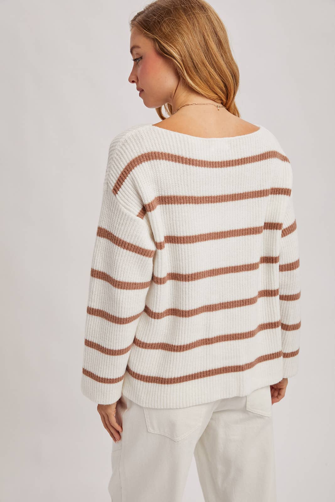 Stripe Ribbed Pullover