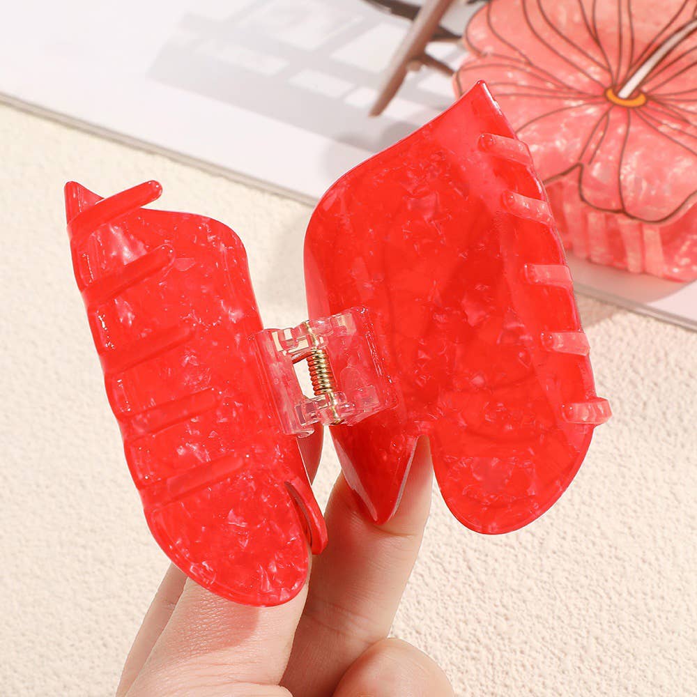 Vibrant Anthurium Flower Hair Clip