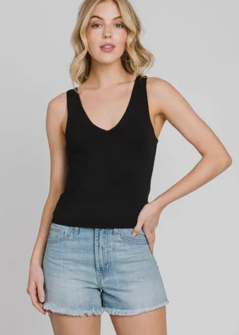 Double Layer V-Neck Tank
