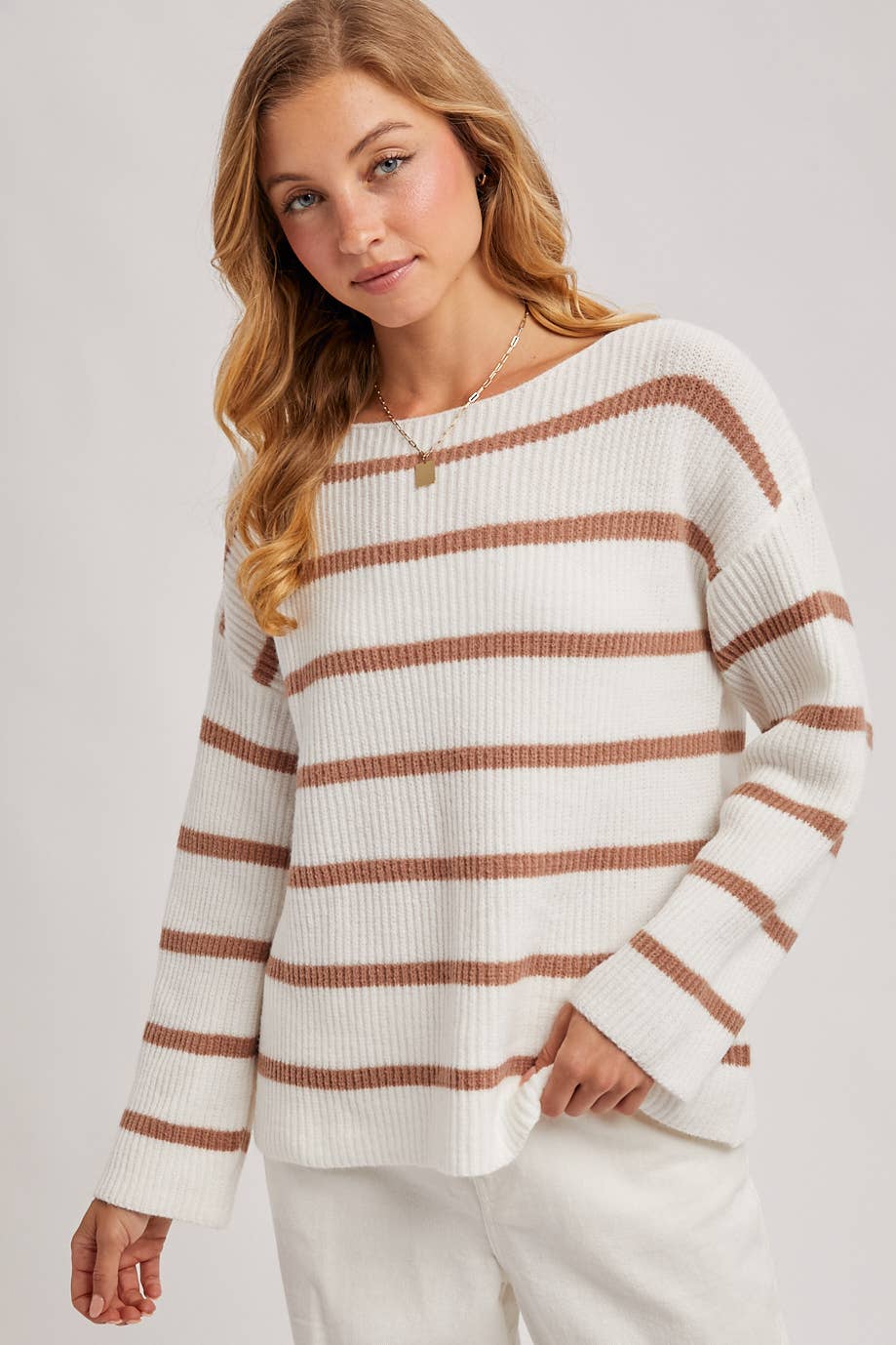 Stripe Ribbed Pullover