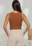 Sleeveless Round Neck Knit Top