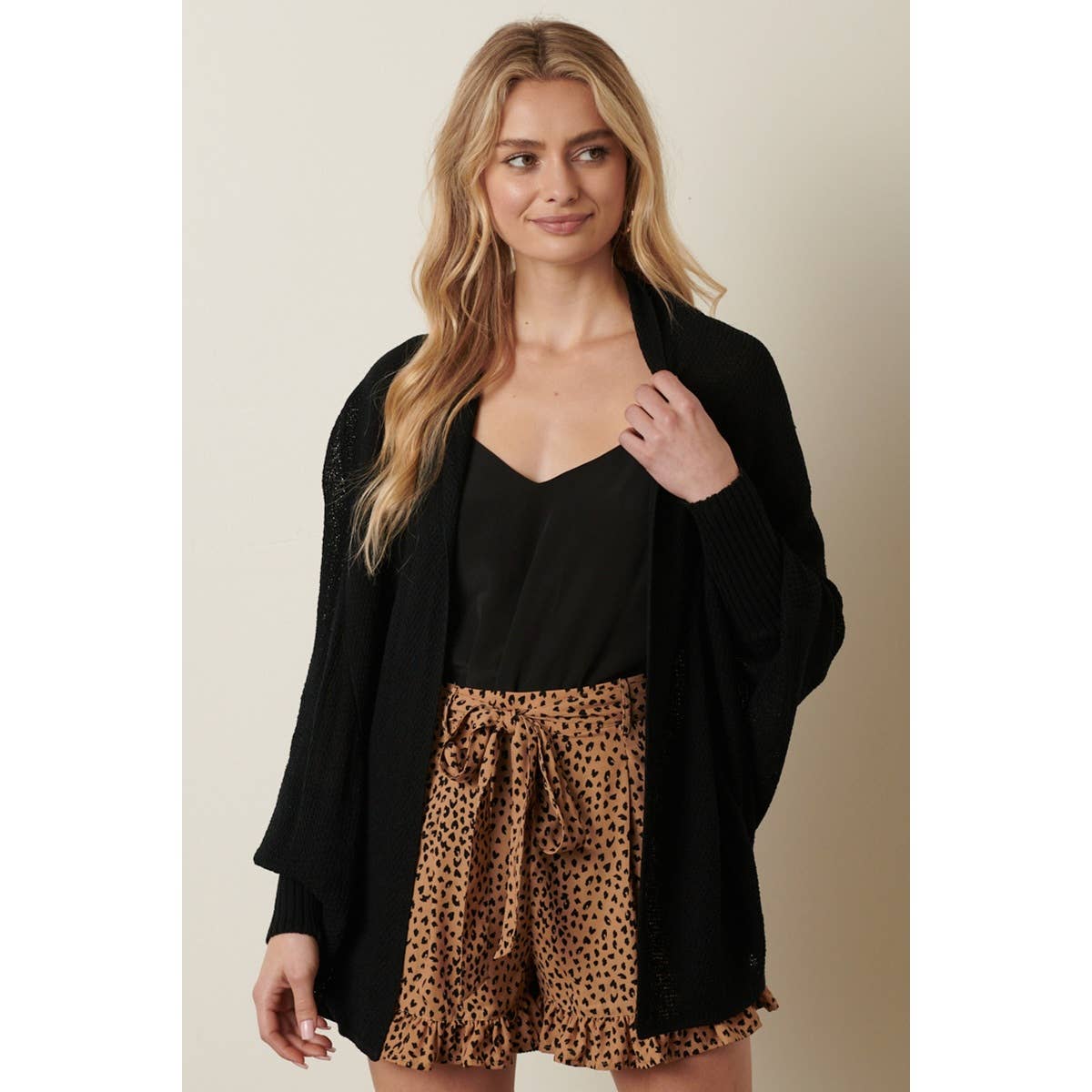LIGHT WEIGHT CIRCLE SWEATER CARDIGAN