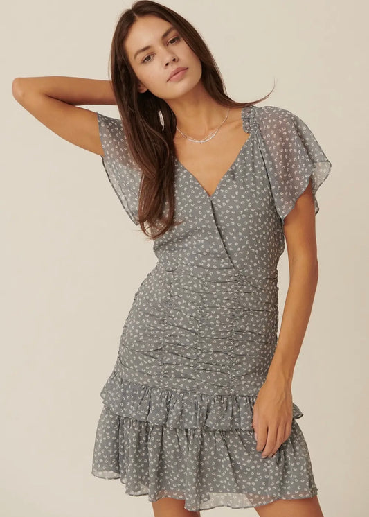 Floral Butterfly Mini Dress
