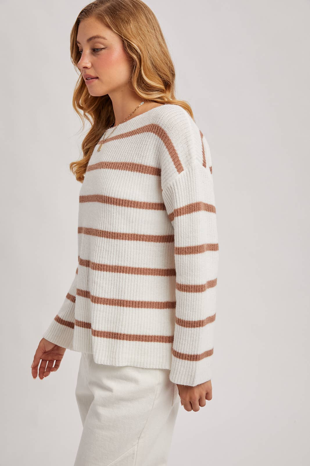 Stripe Ribbed Pullover