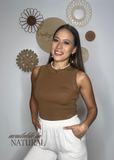 Sleeveless Crew Neck Sweater Tank