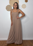 Smocked Wide Leg Jumpsuit