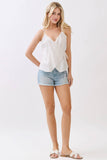Stripe Surplice Tie Top