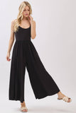 Flare Wide Leg Jumpsuit W/ Adjustable Strap