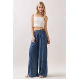 Denim Tencel Wide Leg Pant