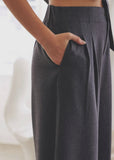 Pintuck Wide Leg Pants