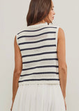 Striped Sleeveless Sweater Vest