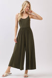 Flare Wide Leg Jumpsuit W/ Adjustable Strap