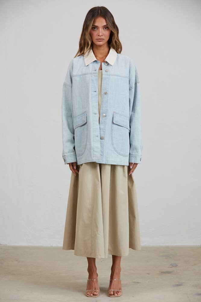 Oversized Utility Denim Jacket