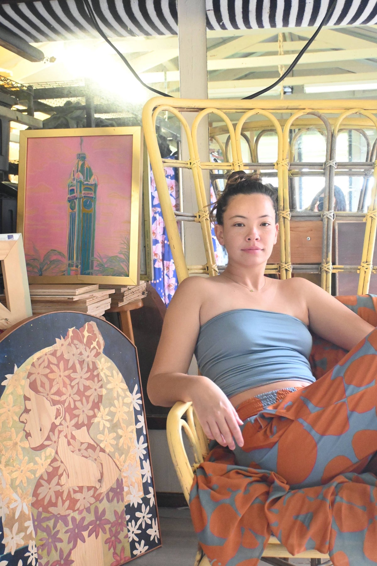 Paradise Now- Womenʻs Stretchy Bamboo Pants in Valley