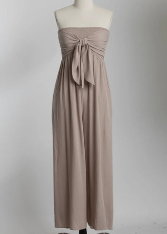 Front Tie Wide Leg Jumpsuit