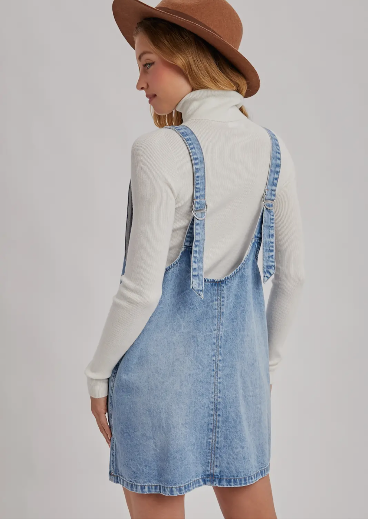 Denim Overall Pocket Dress